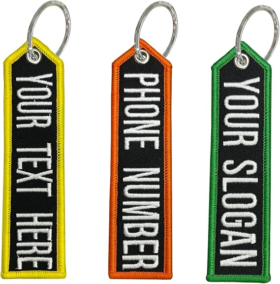 Graceful life keychains,Customize Keychain,Embroidery keyring for Motorcycle,Car, ATV (Arrow)