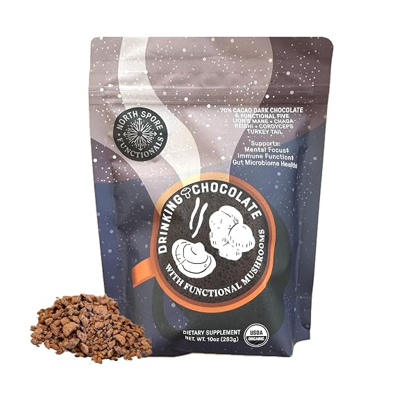 North Spore Drinking Chocolate with Functional Mushrooms, 10 oz