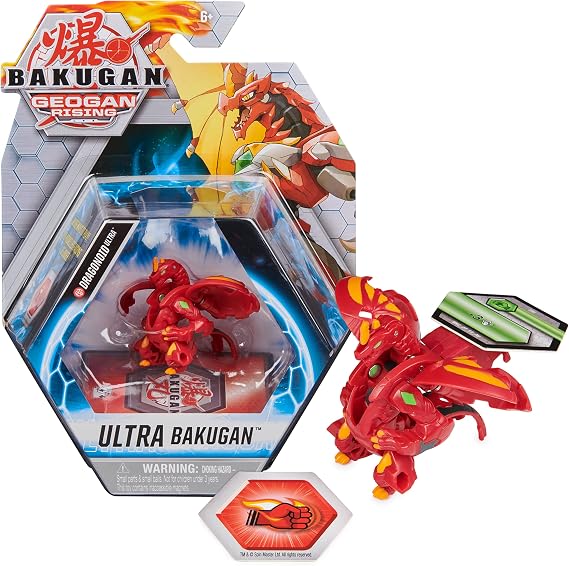 Bakugan Ultra Dragonoid 3" Tall Geogan Rising Collectible Action Figure and Trading Card