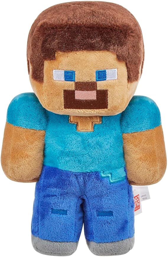 Mattel Minecraft Basic Plush Character Stuffed Dolls for Cuddling Play | Minecraft Basic Plush Character Soft Dolls, Video Game-Inspired Collectible Toy Gifts for Kids 3 Years Old & Up