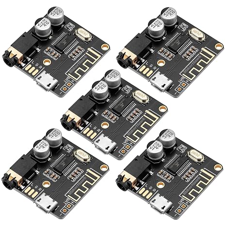 5pcs Bluetooth Audio Receiver Board BT 5.0 Stereo Audio Amplifier 3.7-5V Car Speaker Amplifier for DIY