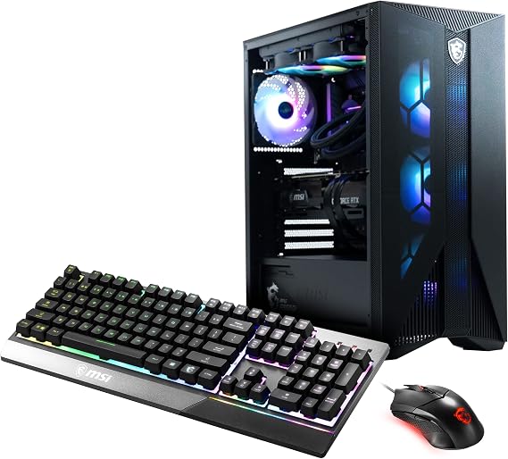 msi Aegis RS Gaming Desktop, 14th Gen Intel Core i7-14700KF, GeForce RTX 4070 Ti, 16GB DDR5 RAM, 2 TB PCIe SSD, Keyboard & Mouse, Windows 11 Home
