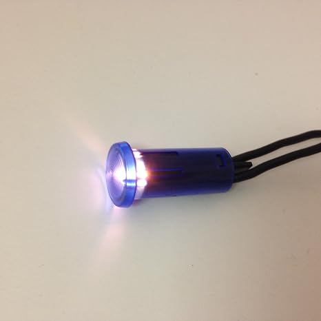 Indicator / Warning Light, Panel Mount 12volt Color (1single, Blue)