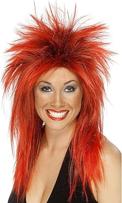 Smiffys Womens Rock Diva Wig Two Tone and Long Mullet