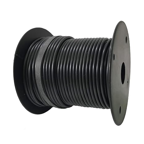 Black 16 Gauge Primary Automotive Wire - 100 FT Spool/Coil of 100% Copper Electrical Wire - Made in USA