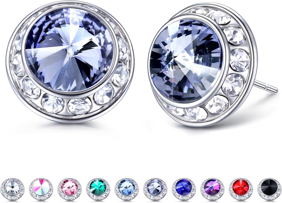 MILACOLATO Rhinestone Dance Earrings Crystal Stud Earring for Women