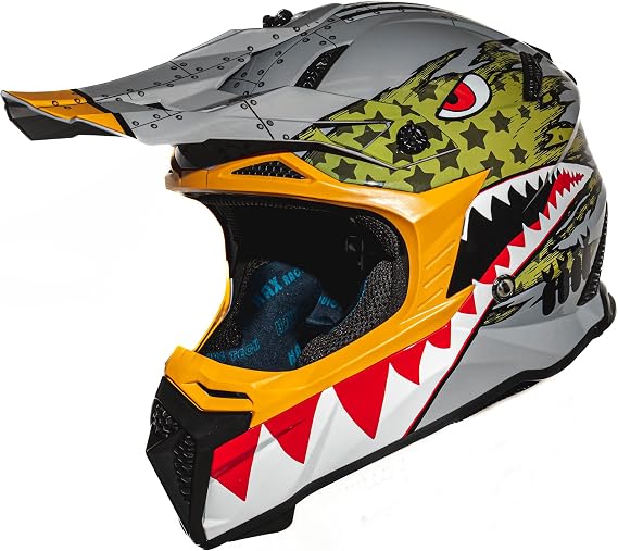HAX Havoc Fullface Off-Road Helmet for Adult ATV Motorcross Dirt Bike Snowmobile - Lightweight, Durable, and DOT Certified for Safety