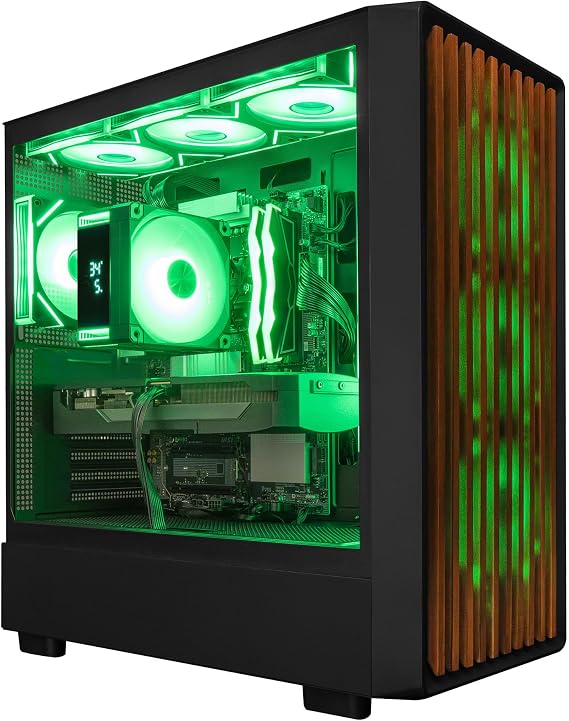 Terra Plus Gaming PC Desktop Computer, AMD Ryzen 9 9950X3D, GeForce RTX 5080, 64GB DDR5, 2TB SSD, Tower Fan Black, Windows 11 Home, RGB Lighting, WiFi, Ready to Use