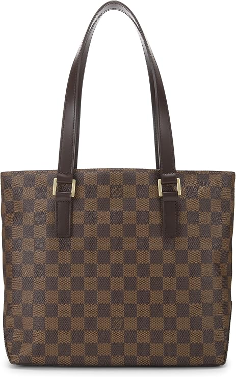 Pre-loved Damier Ebene Cabas Piano, Brown