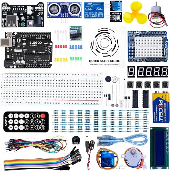 ELEGOO UNO Project Super Starter Kit with Tutorial and UNO R3 Board Compatible with Arduino IDE