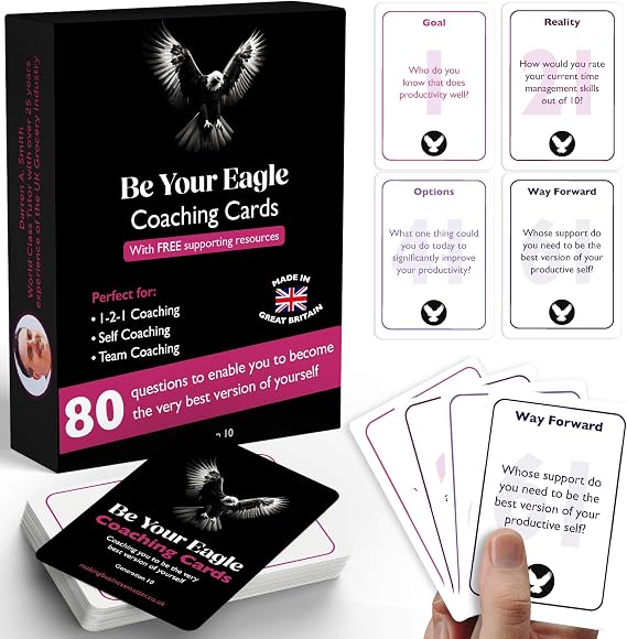 MBM Coaching Cards for Personal Growth | Question Cards for Reflection, Awareness & Positive Change (Eagle)