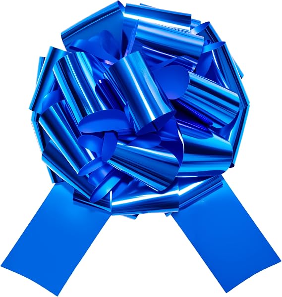 14 Inch Giant Pull Bow, Big Blue Gift Bow for Large Presents, Appliances, Bikes, Cars,Party Decorations and Special Events Celebration