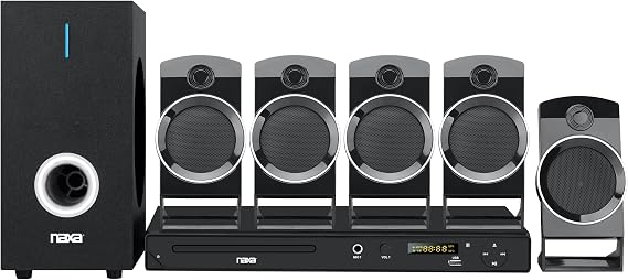 NAXA Electronics ND-859 5.1-Channel Home Theater DVD/Digital Media Player and Karaoke System, black