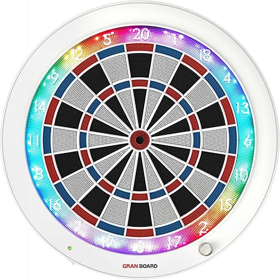 GranBoard Electronic Dartboard 3s60 cm White/Blue/Red Set of 4