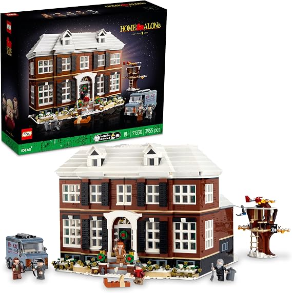 LEGO Ideas Home Alone (21330) Movie House Adult Model Kit Display Kit Home Decor Nostalgic Gift for Movie Fans 3955 Pieces