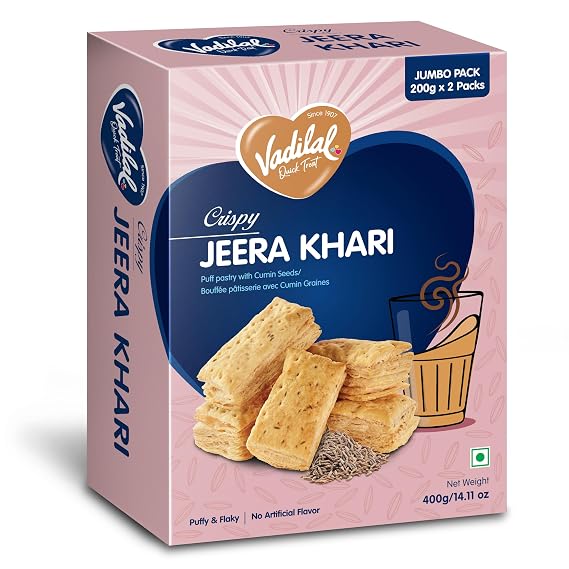 Jeera Khari (Crunchy Puff Pastry with Cumin Seeds)
