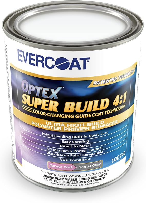 Everocat Optex Super Build 4:1 Polyester Primer Surfacer for Aluminum, Steel and More -128 Fl Oz