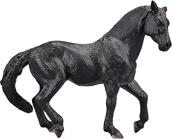 MOJO Andalusian Black Realistic Horse Toy Replica Hand Painted Figurine