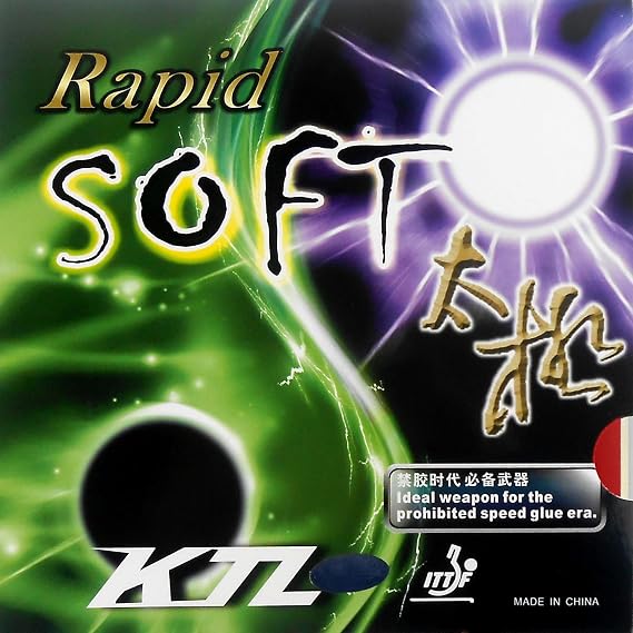 K.L.T LKT Rapid Soft (Rapid-Soft) Pips-in Table Tennis (Ping Pong) Rubber with Sponge (red, 2.2mm)