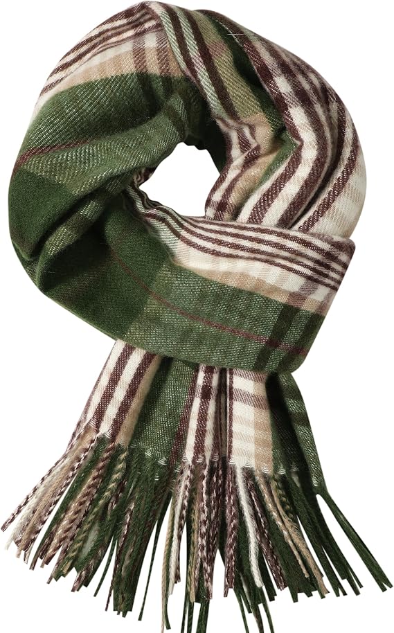 Winter Scarfs for Women, Womens Scarf Fashion Scarf Plaid for Winter | 79" x 28", Long Blanket, Soft & Durable Scarf for Women Winter with Classic Plaid, Green