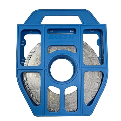 BAND-IT C204B9 1/2 x .030 in Bright Annealed 201 SS Band, 100 ft, Blue Tote
