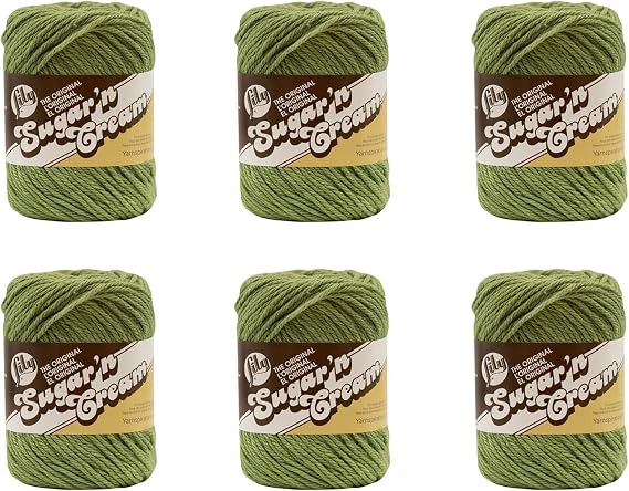 Lily Sugar'n Cream Cotton Yarn for Dishcloths Green 6-Pack