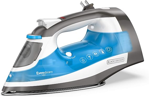 BLACK+DECKER ICR19XS One Step Steam Cord Reel Iron, Blue