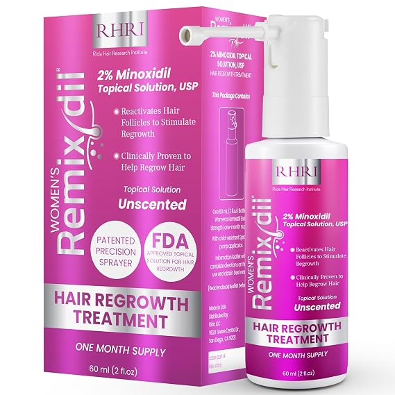 2% Minoxidil for Women Hair Regrowth Spray for Follicle Reactivation 60ml