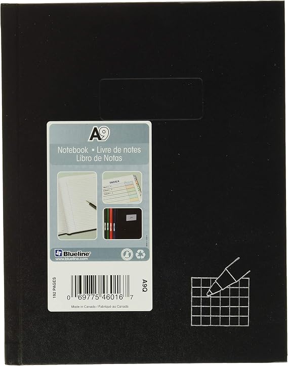 Blueline Business Notebook, 4 x 4 Quad Ruled, 9.25" x 7.25", 192 Pages (A9Q)