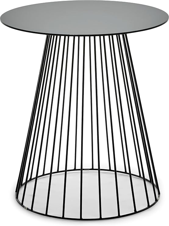 Adore Decor Element Round Side Table, Black