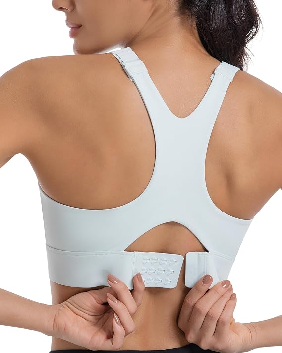 Sports Bras for Women High Support, Sewn in Cup Sports Bras Adjustable Straps Sexy Outdoors Workout Yoga Top(WX2353_Light Pink_S)