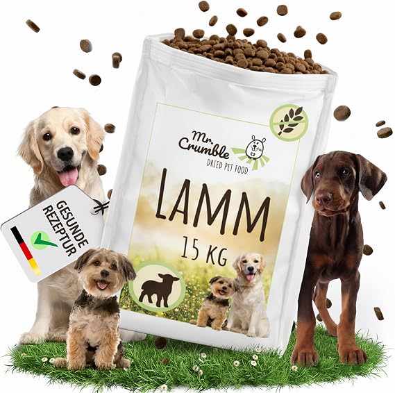 Mr. Crumble Hundefutter trocken Lamm getreidefrei Adult Alleinfutter 15 kg