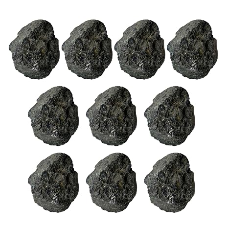 10PCS Raw Magnetic Lodestone Specimens - Natural Magnetic Rock for Science Education, Collection & Craft Projects