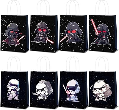 BILITOK The Inspired Party Favor Bags - 16 Pack Galactic Adventure Gift Bags for Birthday Decorations & Supplies