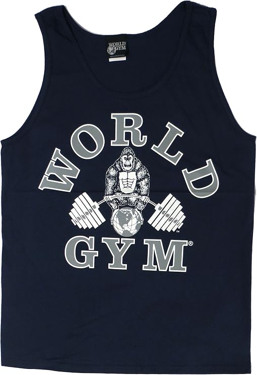World Gym W321 Tank Top Athletic-Cut Classic Logo