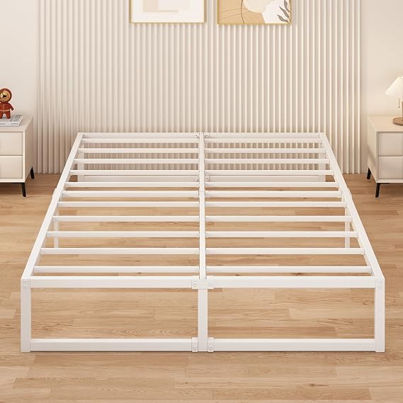 Yicensen Super King Bed Frame 180x200 cm, Easy Assembly, Noise Free, White