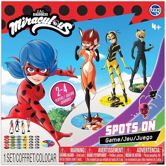 Miraculous Ladybug - Spots On Game - Help Ladybug, Cat Noir, Rena Rogue and Queen Bee Save The City! Great Birthday Gift for Boys and Girls