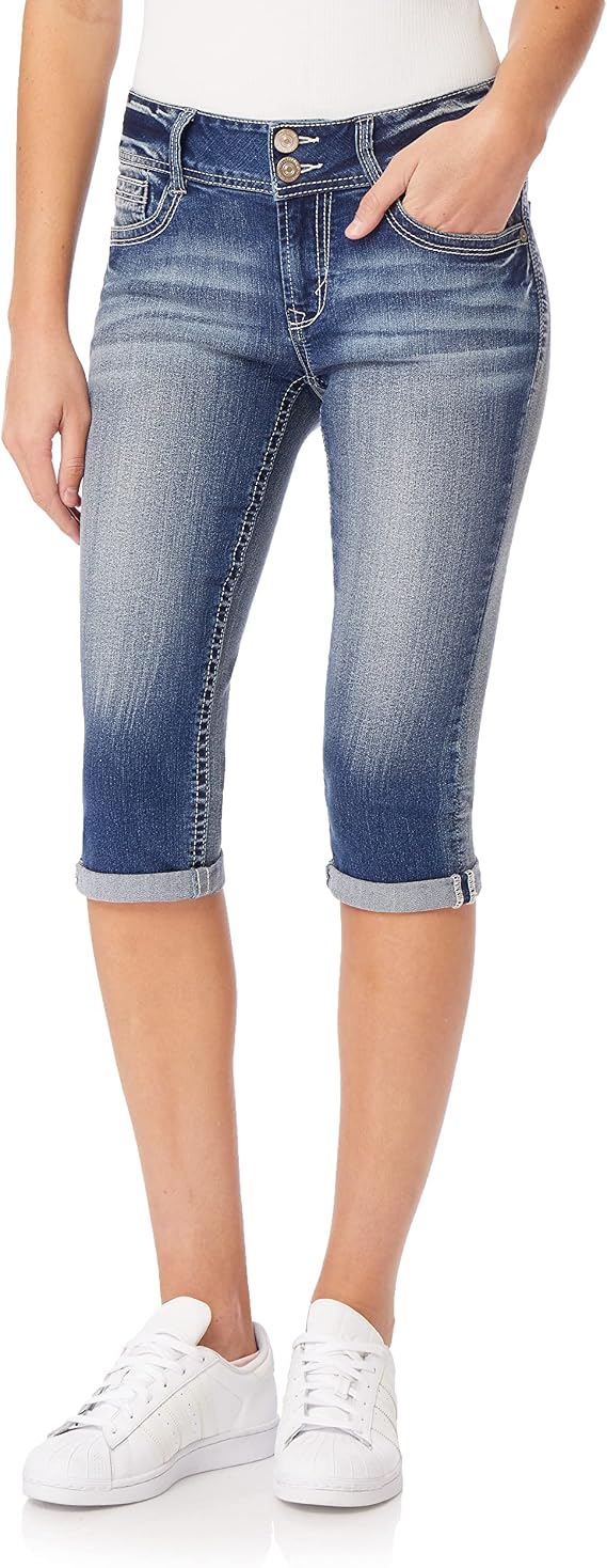 WallFlower Luscious Curvy Jean Capris for Women, Sizes 0-24