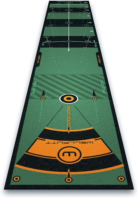Wellputt - Golf Putting Training Mat - 3m / 10ft Green