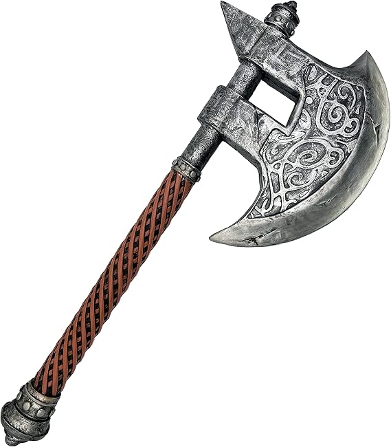 LOOYAR Viking Dragon Shield Axe Weapon Toy Berserker Warrior Costume Halloween Cosplay US Size: Large Color: Blue, blue, L