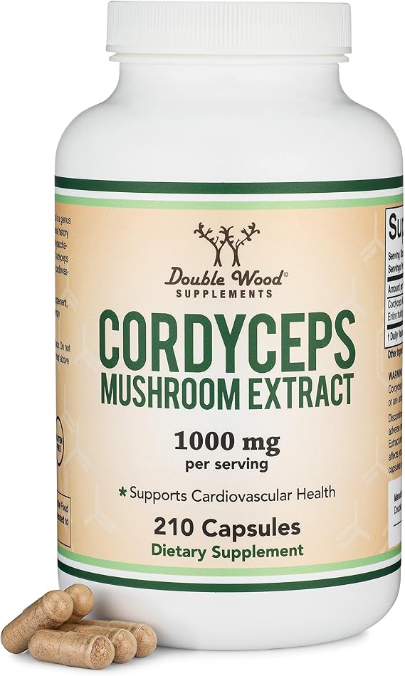 Cordyceps 1,000mg, Anti-Aging, Energy + Endurance Support, 210 Capsules