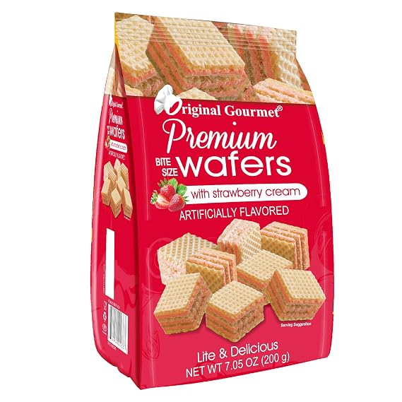 Original Gourmet Wafers, Strawberry, 7 Ounce