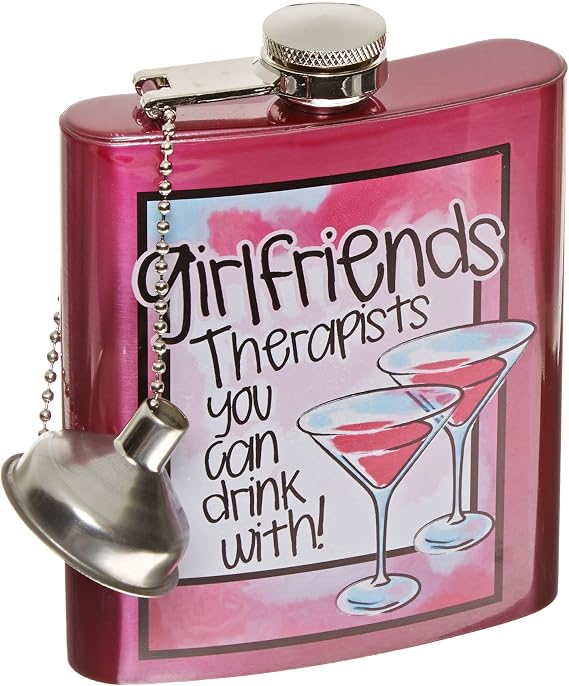 Spoontiques Hip Flask,#34;Girlfriends"