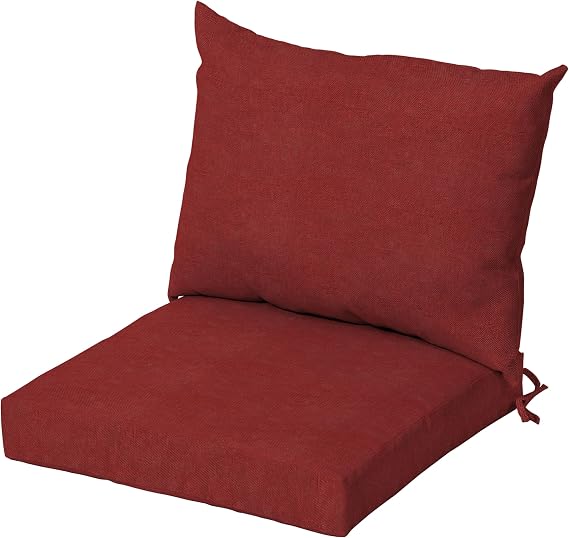 Arden Outdoor 2-Piece Dining Chair Cushion, 21x21, Nautical Red