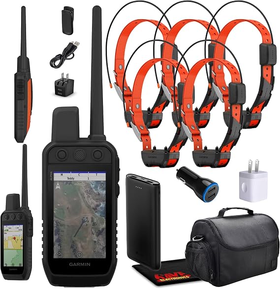 Garmin Alpha 300 Handheld Dog Tracking with 5X Alpha TT25 Dog Collar Bundle