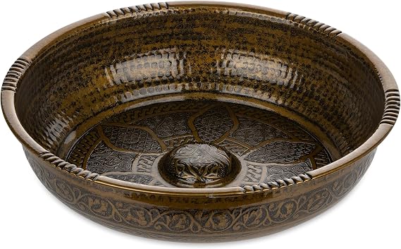 Alisveristime Turkish Hammam Bowl, Zamac, 7.87 in (Antique Green)