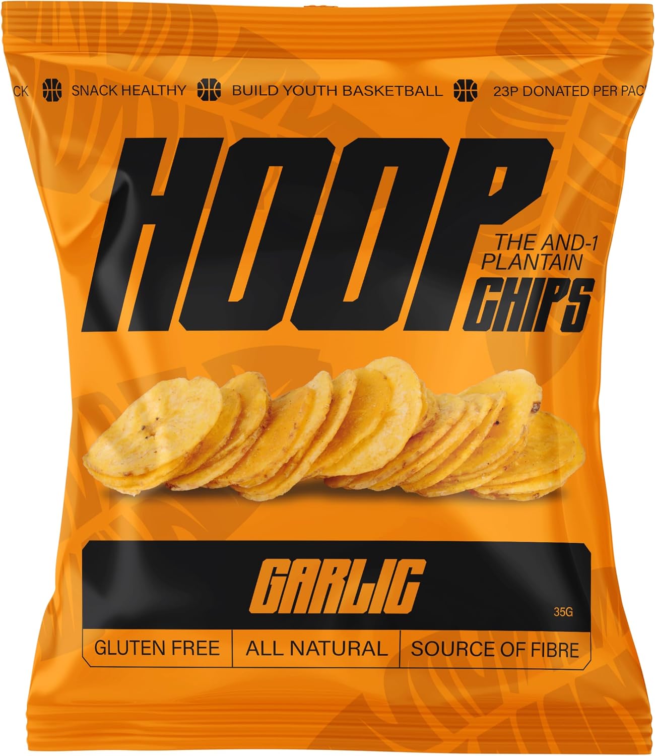 HOOP CHIPS Chilli Garlic Plantain Chips 8x 35g