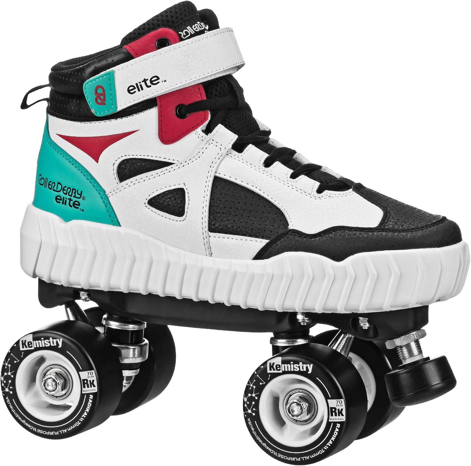 Roller Derby Elite Glidr Sneaker Skate RedBlack Size Mens6Womens7