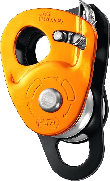 Petzl, Jag Traxion Prg Capture Pulley, High-Efficiency Double Progress Capture Pulley
