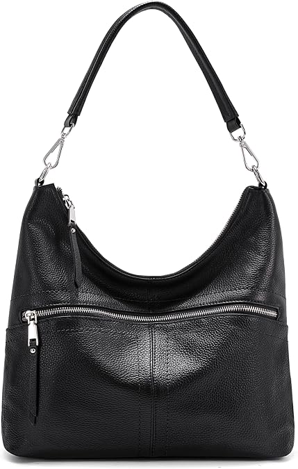 YALUXE Genuine Leather Shoulder Bag Hobo Handbag Crossbody Purse for Women